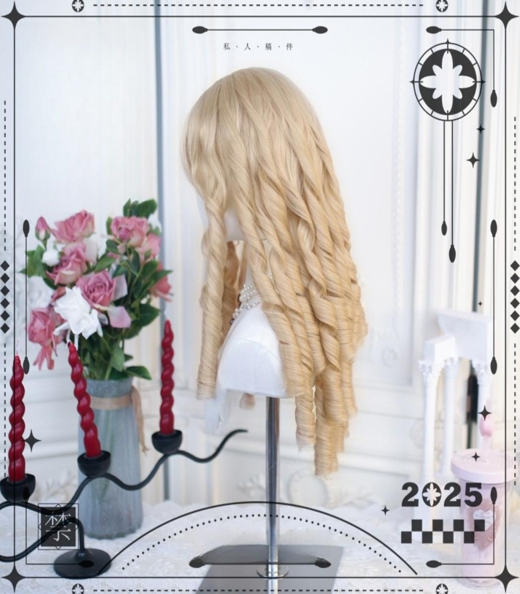 Dalao Home - 50-55 CM Lolita Wig with Retro - Roman Curls Wig