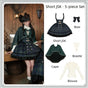 Kurzes JSK Cape Set (JSK + Bluse + Schleife + Haarband + Cape) / S
