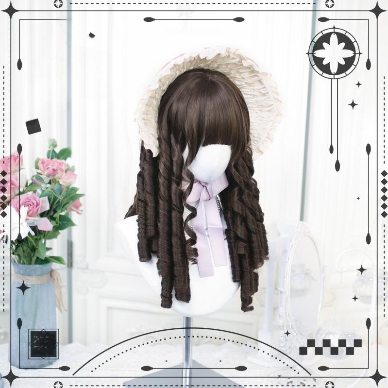 Dalao Home - Classic Brown Lolita Wig with Roman - Roll Wig