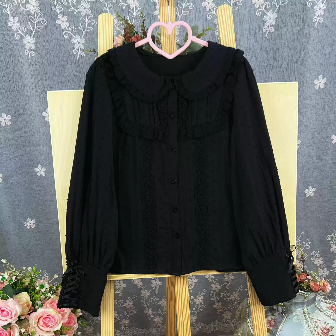 DMFS Lolita - Sweet Lolita Blouse Cotton Summer - Short Sleeve Shirt Innerwear