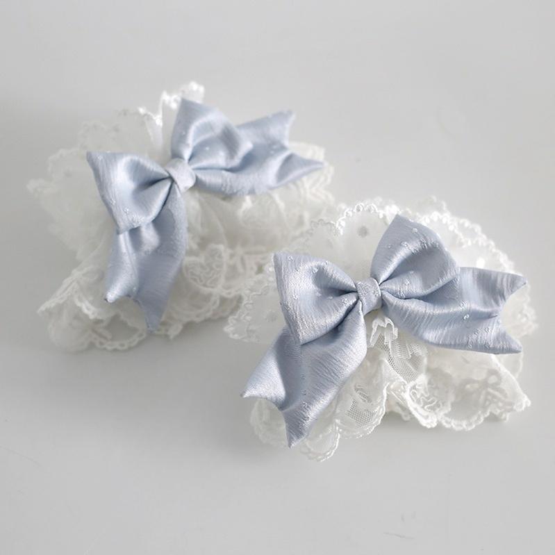 Xiaogui - Blue Sweet Lolita Lace Hair - Accessory Headwear