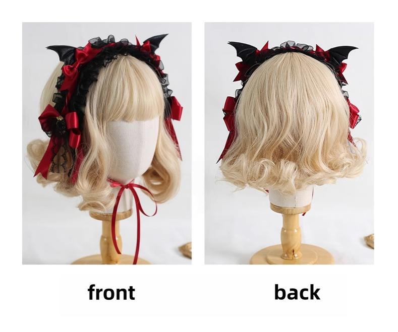 Xiaogui - Halloween Gothic Lolita Hairband - Detachable Devil Wings Headwear