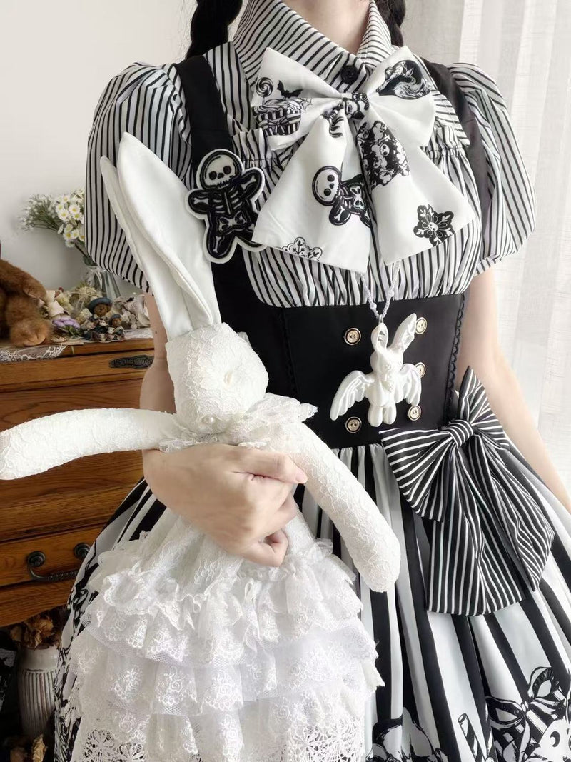 Strange Christmas Gothic Lolita set detail 4