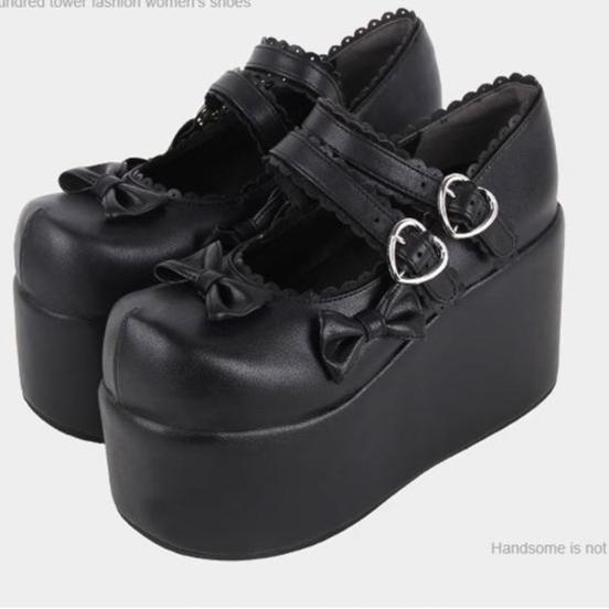 Angelic imprint - Angelic Imprint - Punk Lolita Shoes High Platform Shoes with Bow