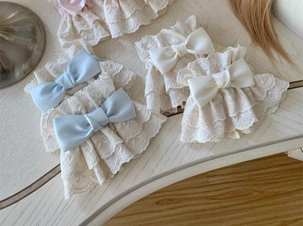 Roji Roji - Kawaii Lolita Lace Cuffs Summer - Butterfly Bow Arm Sleeves Hand Accessory