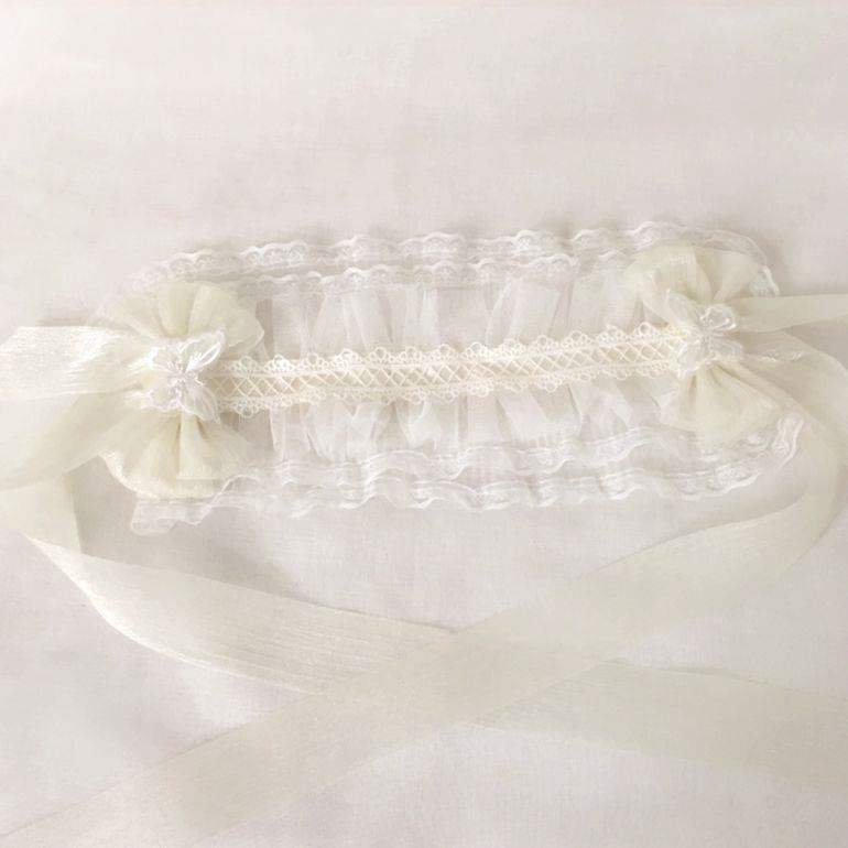 Original Design Milky White Color Small Item Miss Fu La Lolita Wedding Hairband KC Large Butterfly Hair Accessory