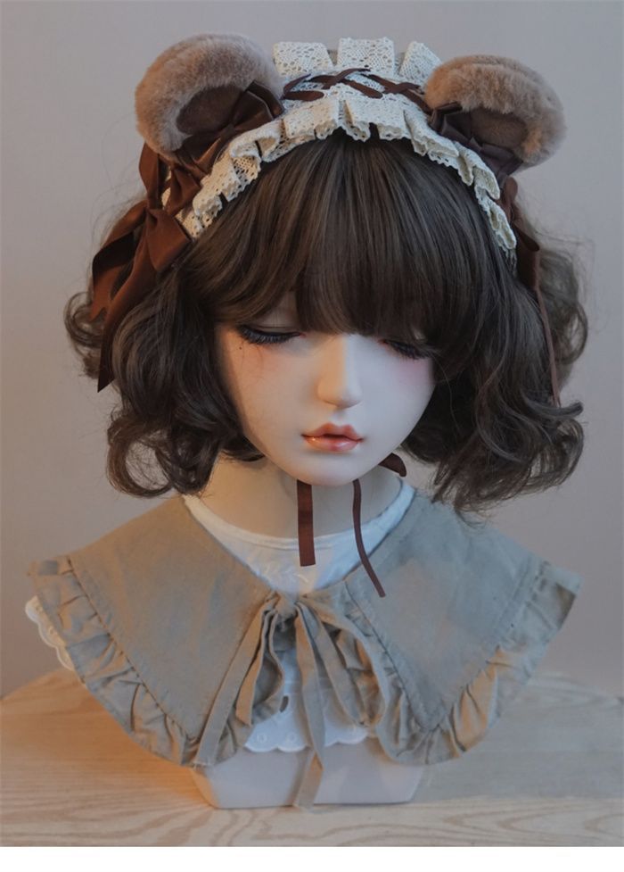 Original Handmade Bear Headband Lolita KC BNT Animal Ear Coffee