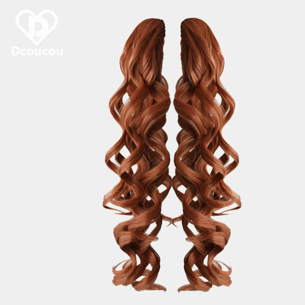 Dcoucou - Style 3 Mix & Match - 47cm Roman Curls with Tiger Clip Accessories Wig