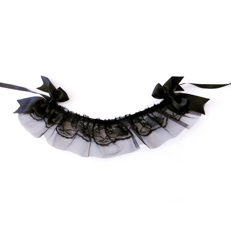 Qili Nightfall Handmade Elegant Retro Black Flower Headband - Lolita Black Hair Accessory