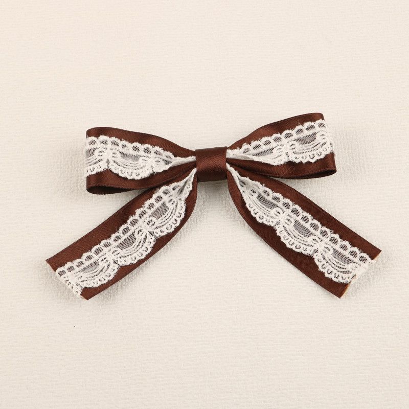 Handmade - Showa Cake Bow - Lace Brooch and Hair Clip - detail view 4