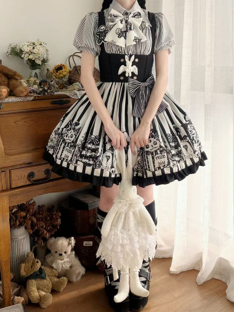Strange Christmas Gothic Lolita set detail 6