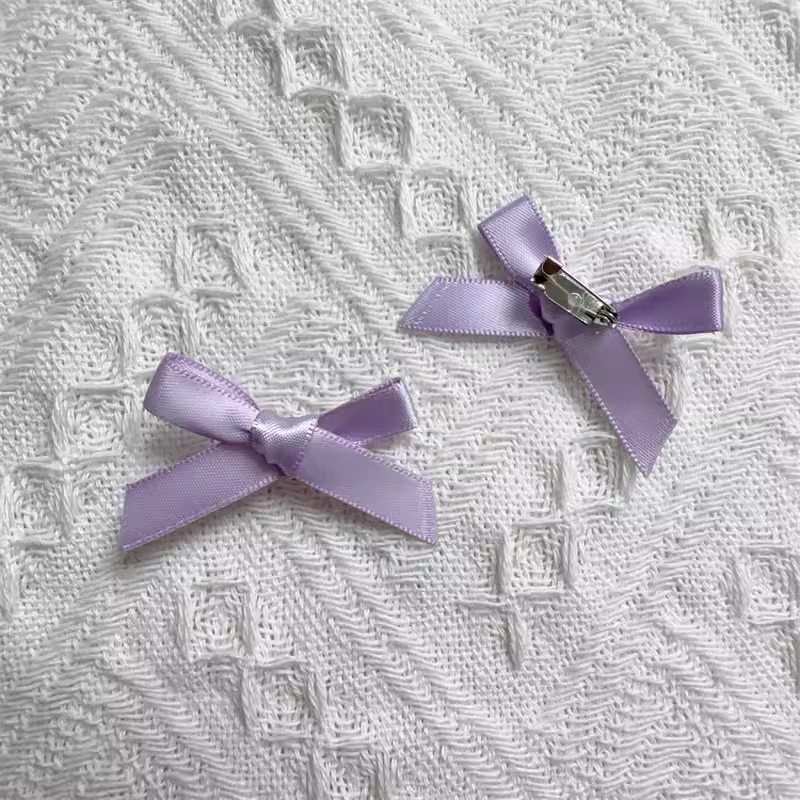 Handmade - Mini 3.5 cm Ribbon Bow - Brooch Set - detail view 13
