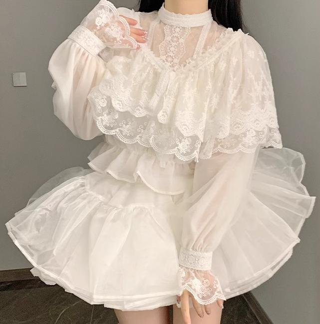 With PUJI - Love Poem - Classic Lolita Shawl 3-Color Versatile Spring Innerwear