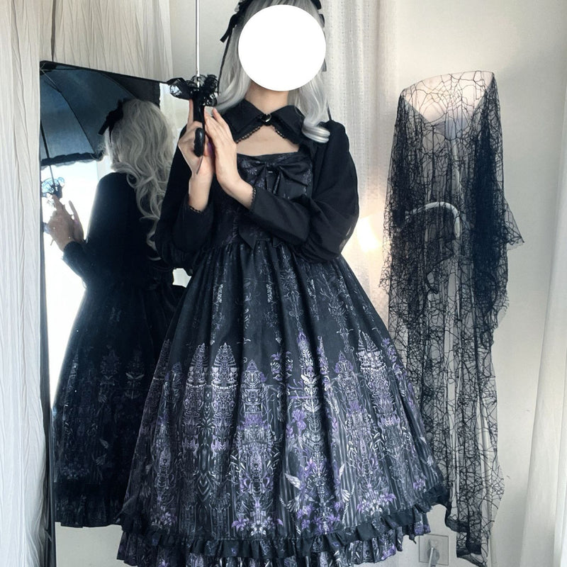 1st Anniversary - Purple Iris - Gothic Dress and Shawl - product image 7