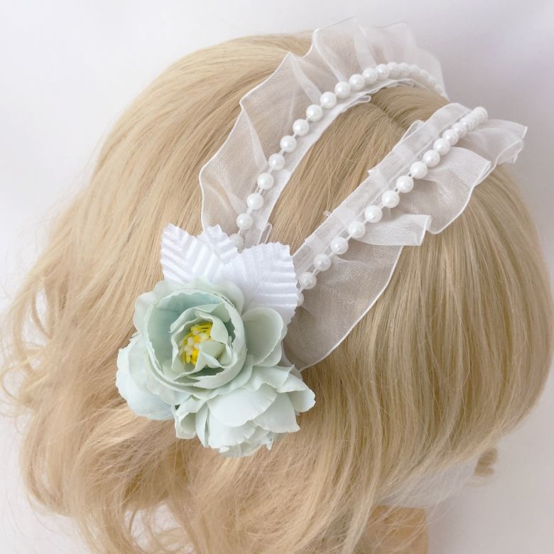 Lolita French Retro Sweet Mesh Headband - Gentle Temperament Flower Lace Hair Accessory