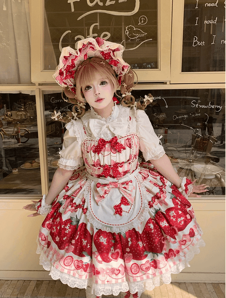 Niu Niu - Plus Size Sweet Lolita Blouse with - Ruffles, Peter Pan Collar Innerwear