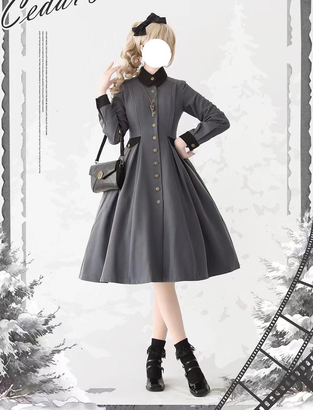 Forest Wardrobe - Elegant Lolita Dress Winter Lolita - Coat Dress JSK Dress
