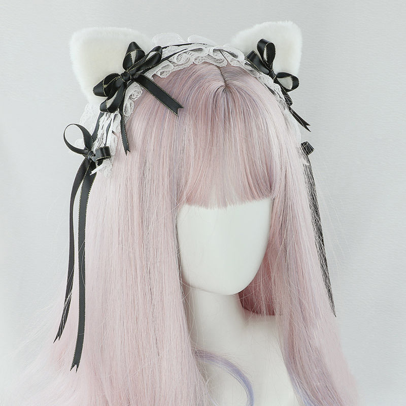 Lolita Headwear Hair Accessories Cute Plush Comic Exhibition Cosplay Dress Up Party fashion Accessories Astrology Cat Hairband - Lolita Fetch
