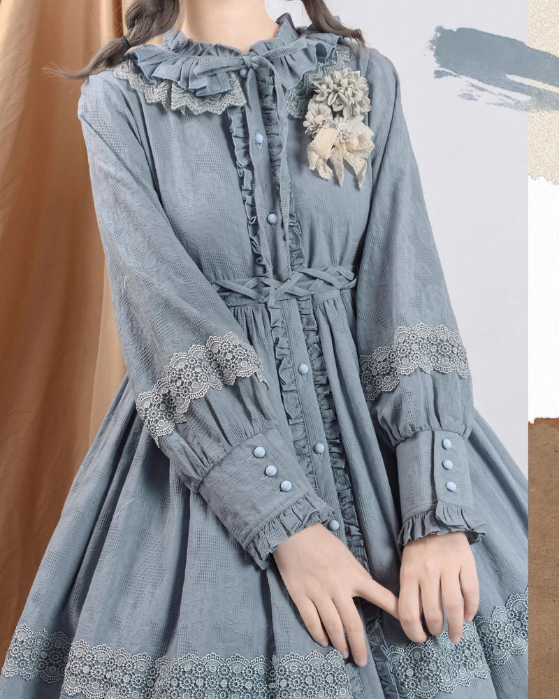 Strawberry Witch - The Spring - Cotton Lolita OP Dress with Long Sleeve