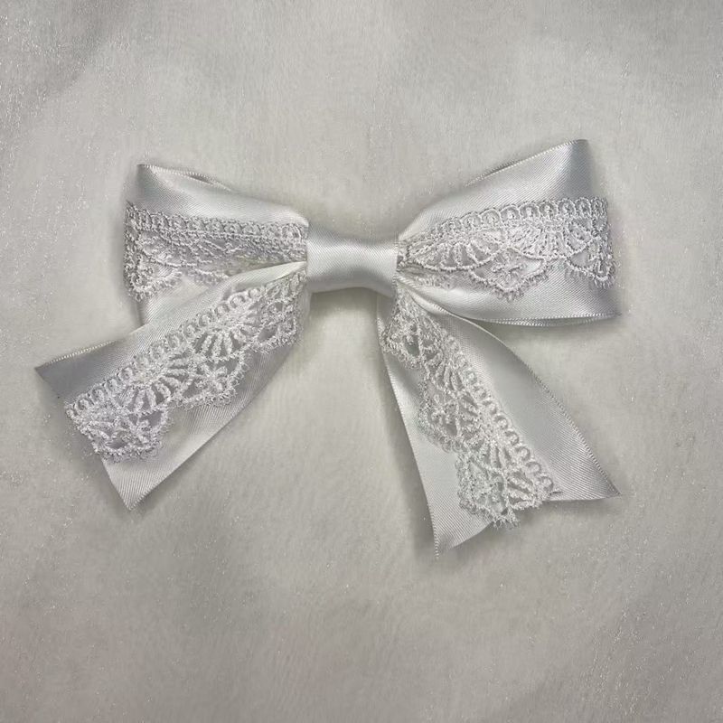Handmade - Showa Cake Lace Bow - Hair Clip or Brooch - detail view 8