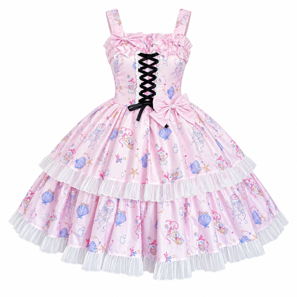 Coffee Rabbit Shell Bubble Letter Lolita JSK Set