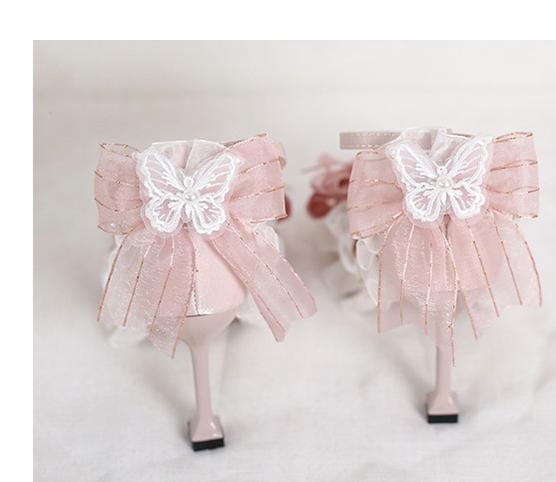 Xiaogui - Wedding Lolita Pointed Toe High - Heels Shoes Shoes