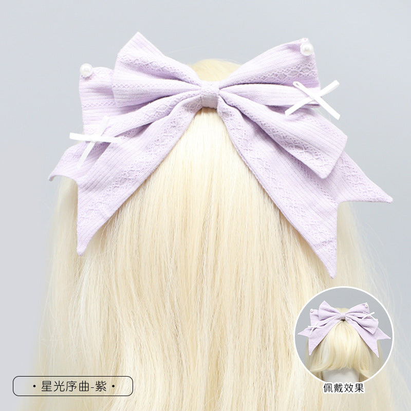 Lolita Back of Head Top Clip - Original Japanese Bow Versatile Hair Accessory - Lolita Fetch
