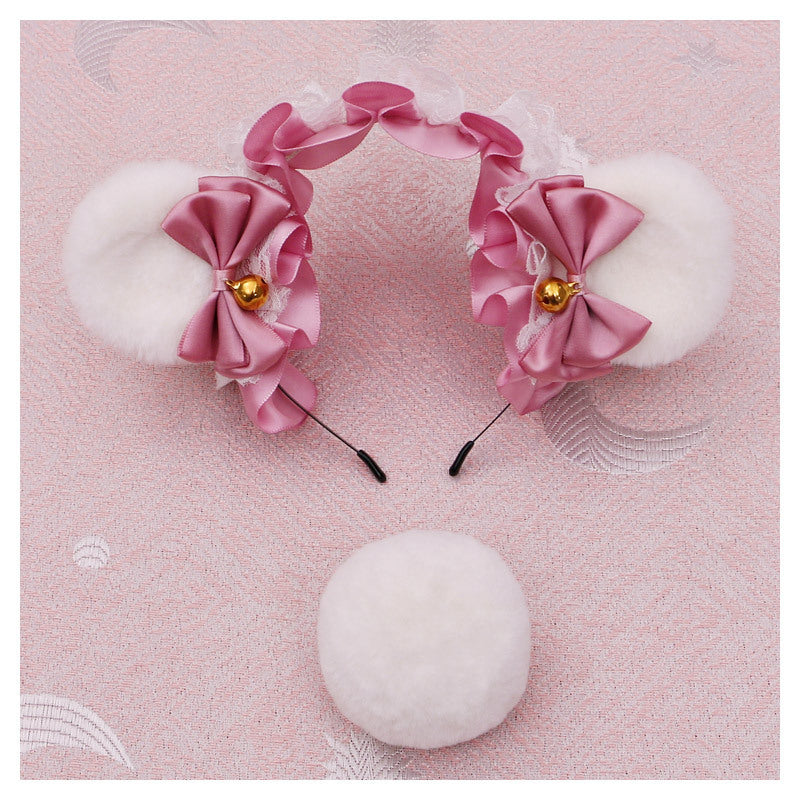 Lolita Lace Bear Ear Headband - Handmade Animal Ear Lolita Hair Accessory