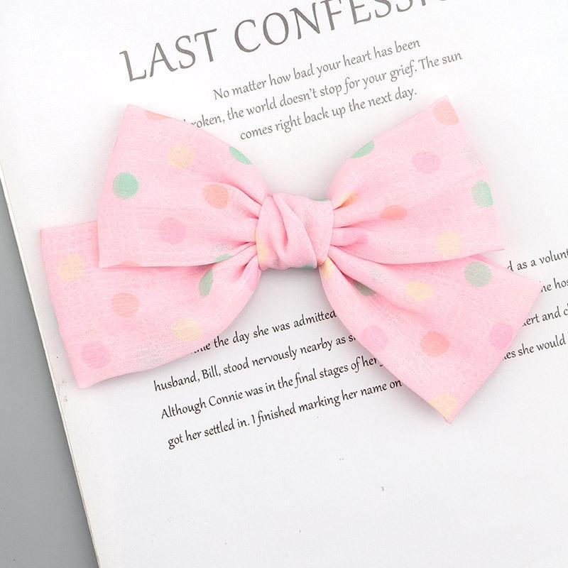 Handmade - Mini Polka Dot Bow - Clip, Brooch or Craft Accent - detail view 6