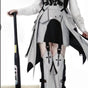 S / Vest + short sleeve shirt + tie + leg sleeve + skirt