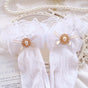 White Bowknot Small Mesh Gloves / Free size
