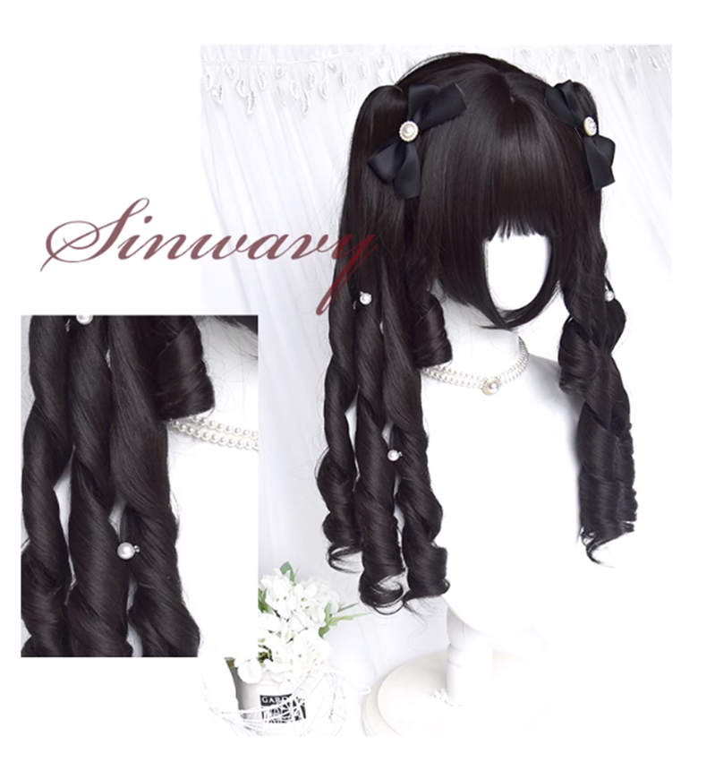 Sinwavy - Retro Elegant Roman Curl Double - Ponytail Wig Wig