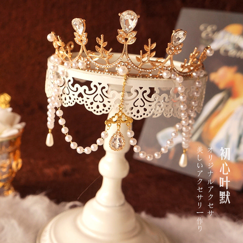 Christmas Lolita Crown Hair Crown Lolita Rhinestone Headpiece Bride Alloy Super Fairy Rhinestone Hair Accessory Headpiece