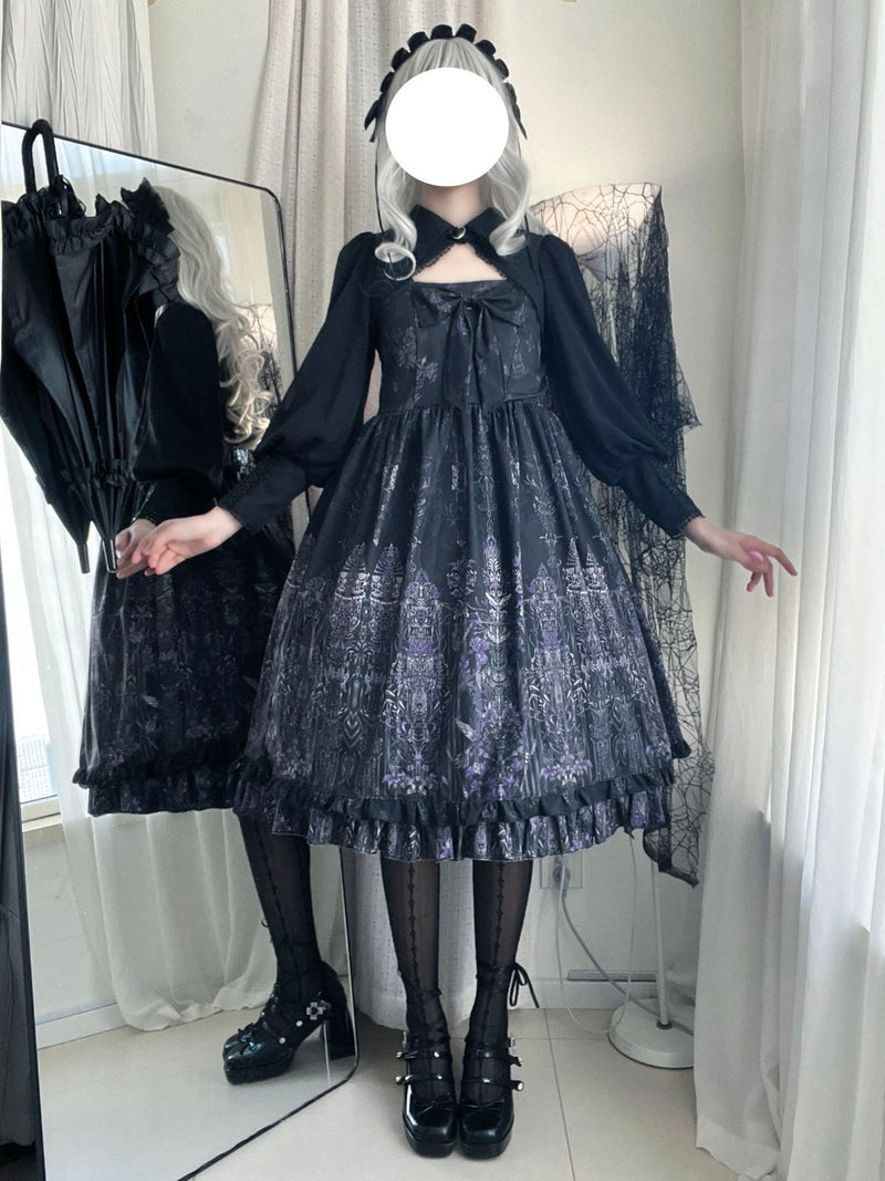 1st Anniversary - Purple Iris - Gothic Dress and Shawl - product image 4