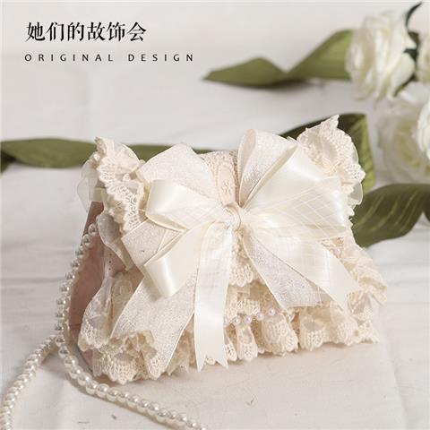 New Gentle Style Lolita Women's Bag - Internet Celebrity Natural Pink Big Bow Elegant Design