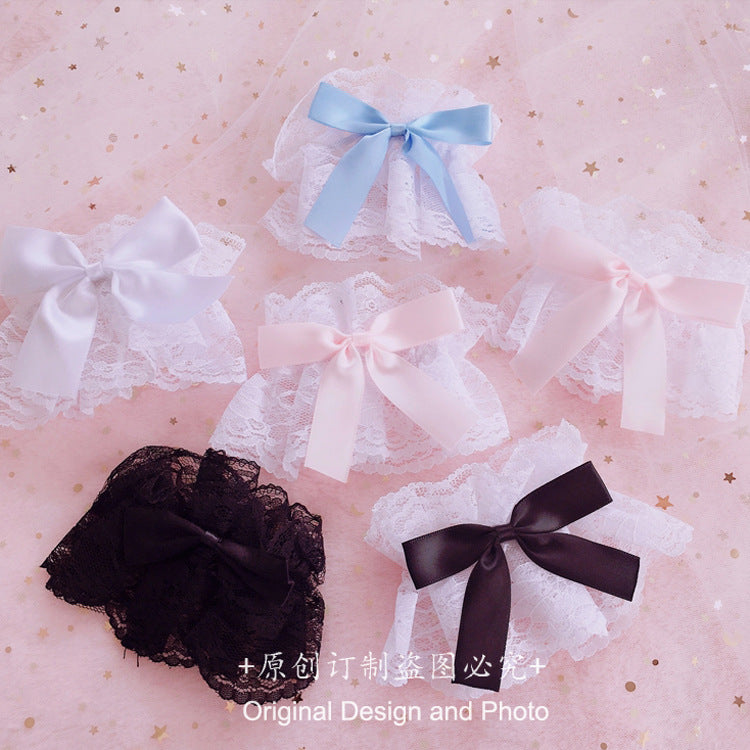Girly Lolita Lace Hand Sleeves Bowknot Sleeves Lolita Decorative Small Items Cute Dress Small Skirt LO Girl KC