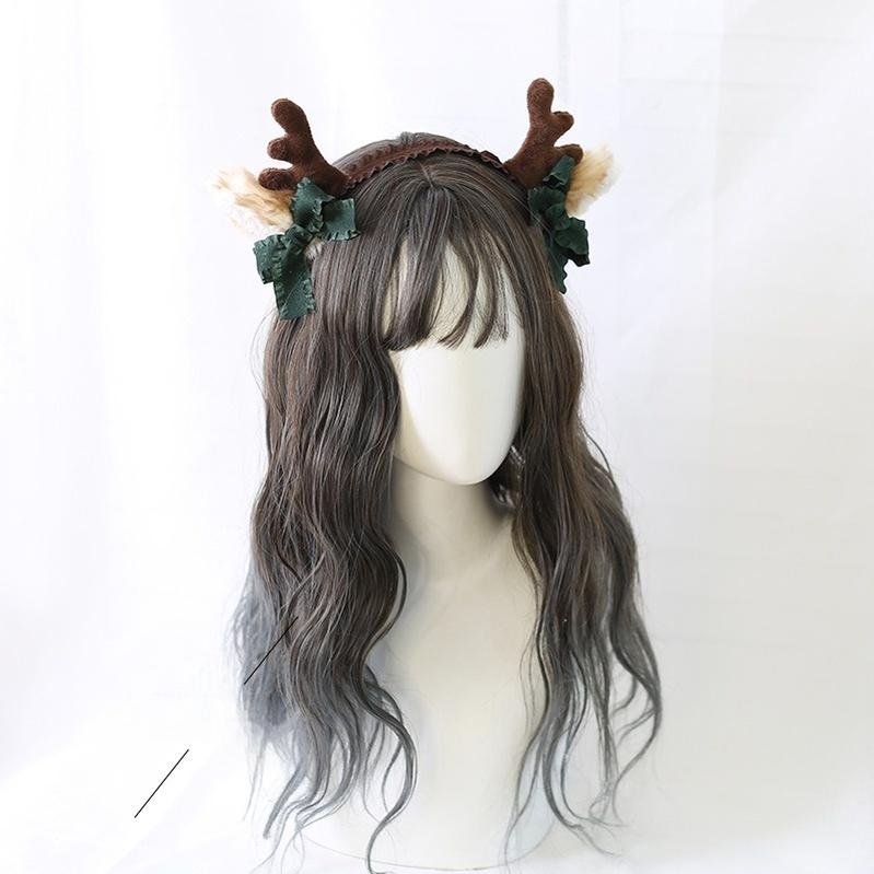 Xiaogui - Christmas Sweet Red Lolita KC Cute - Elk Antlers Headwear Headwear