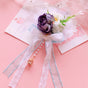 Blue Flower Bow Side Clip