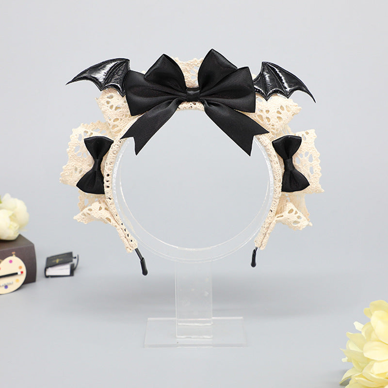 Cute Lolita Gothic Headband - Maid Demon Halloween Comic Con Hair Accessories