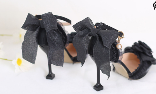 Xiaogui - Elegant Lolita High-Heeled Camellia - Bows Shoes Shoes