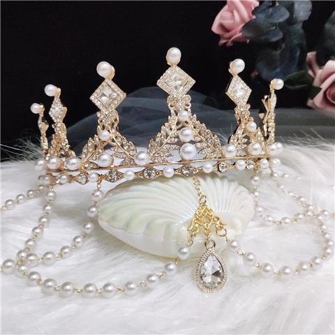 Christmas Lolita Rhinestone Crown - Alloy Super Fairy Headpiece - Brid