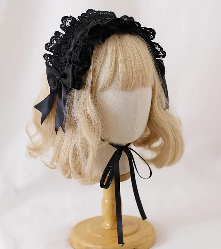 Xiaogui - Gothic Lolita Headband Cat Ear - Hairpin Headwear