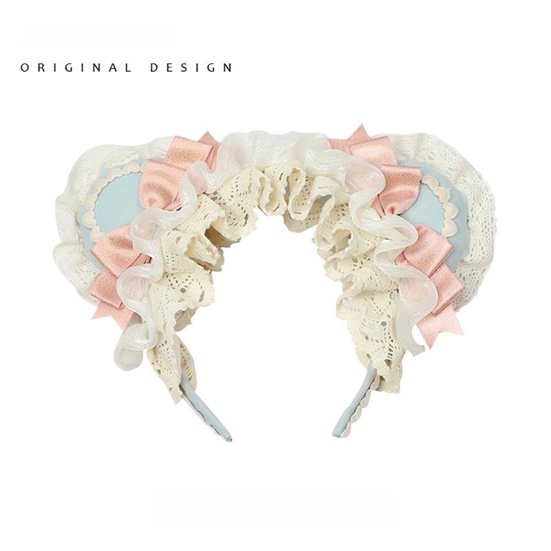 The Accessories' Story - Bear Ear - Lolita head accessory options with ruffles and bear-ear details