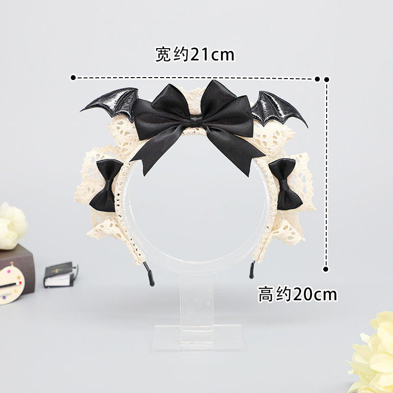 Cute Lolita Gothic Headband - Maid Demon Halloween Comic Con Hair Accessories
