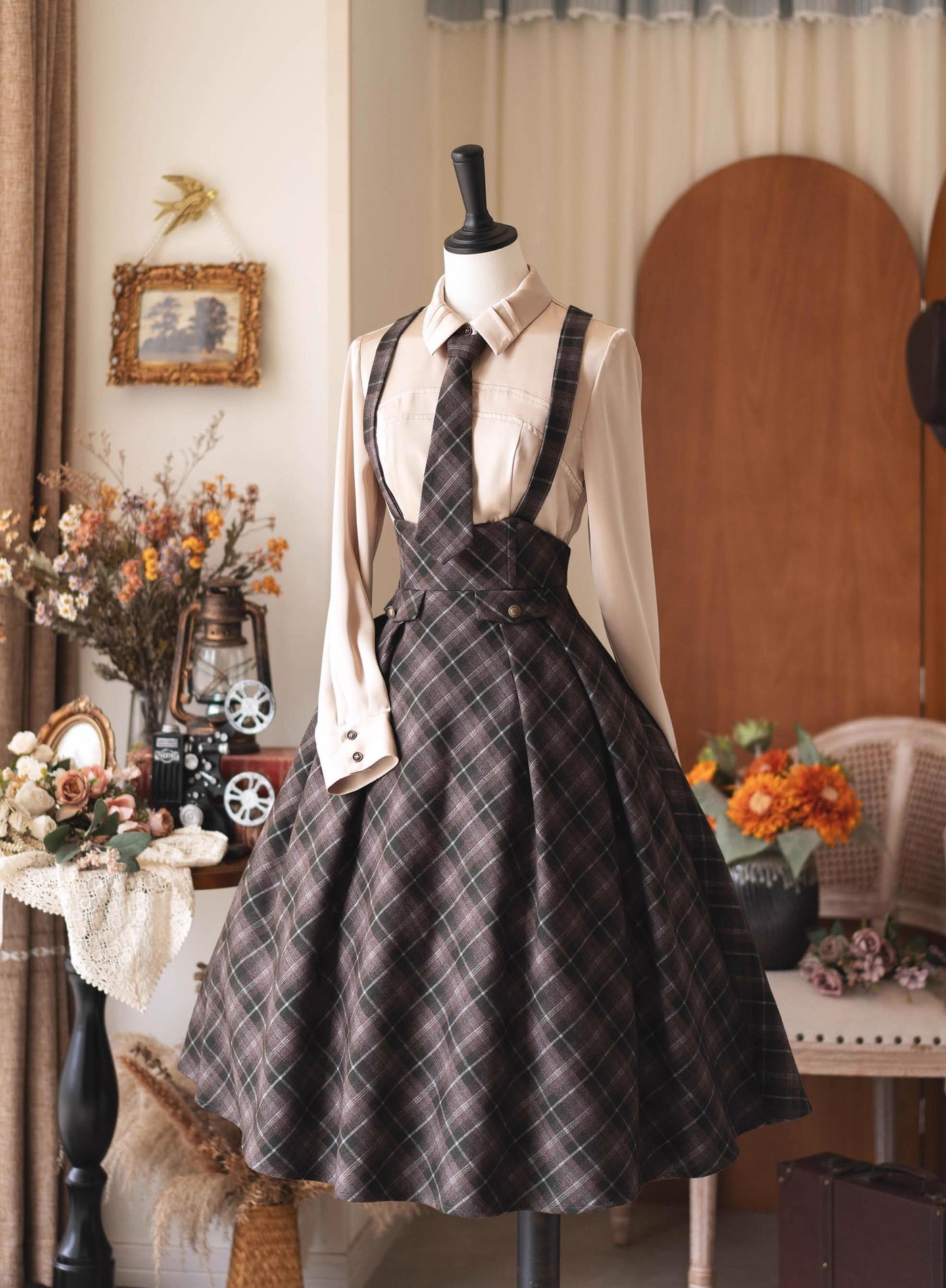 Forest Wardrobe - Forest Dew - Elegant Lolita Slim Fit Shirt, Detachable Jabot