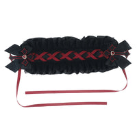 Independent Brand - Sin-Breaking Cross - Ruffled Hairband - Sin-breaking Cross Headband-Black Gold