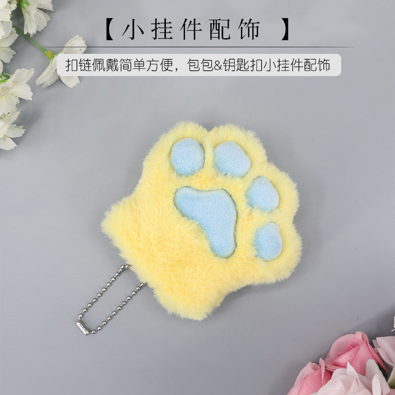 Simulation Animal Paw Small Ornament Keychain Cat Small Decoration Doll Small Accessory Cute Plush Cat Paw Small Pendant