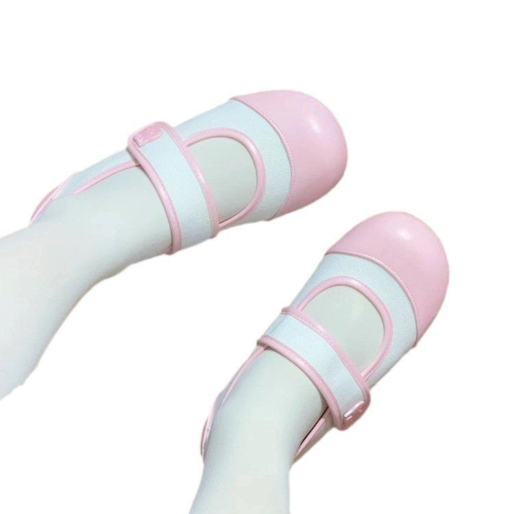 Cute Round Toe Flat Mary Jane Shoes | Lolita & JK Uniform Shoes with Sequins