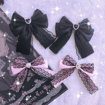 Multiple Styles One Price Lace Series Mass-Produced Bow Lace Trim English Rhinestone Sweet Cool Hair Accessories Lolita