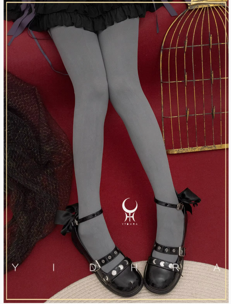 120D Daily Lolita Velvet Spring Leggings, Solid Color One Size 120D-grey / 2.0 version